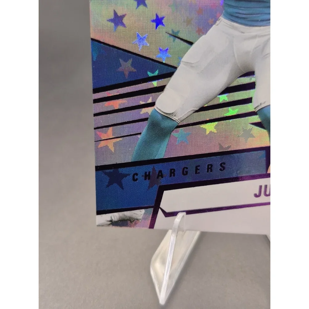 2025 Panini Revolution Justin Herbert #46 Purple Astro /199 Los Angeles Chargers